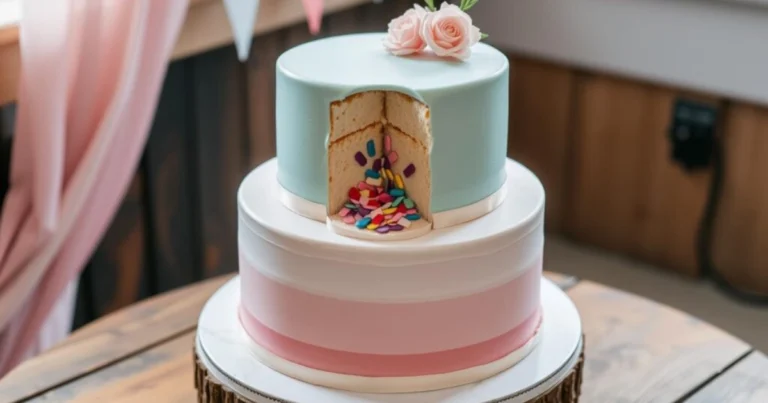 gender reveal cake