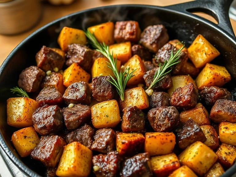 Steak Bites and Potatoes