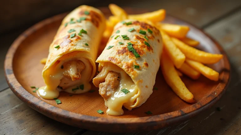 Cheesy Garlic Chicken Wraps