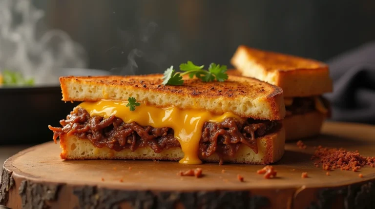 Beef Barbacoa Grilled Cheese