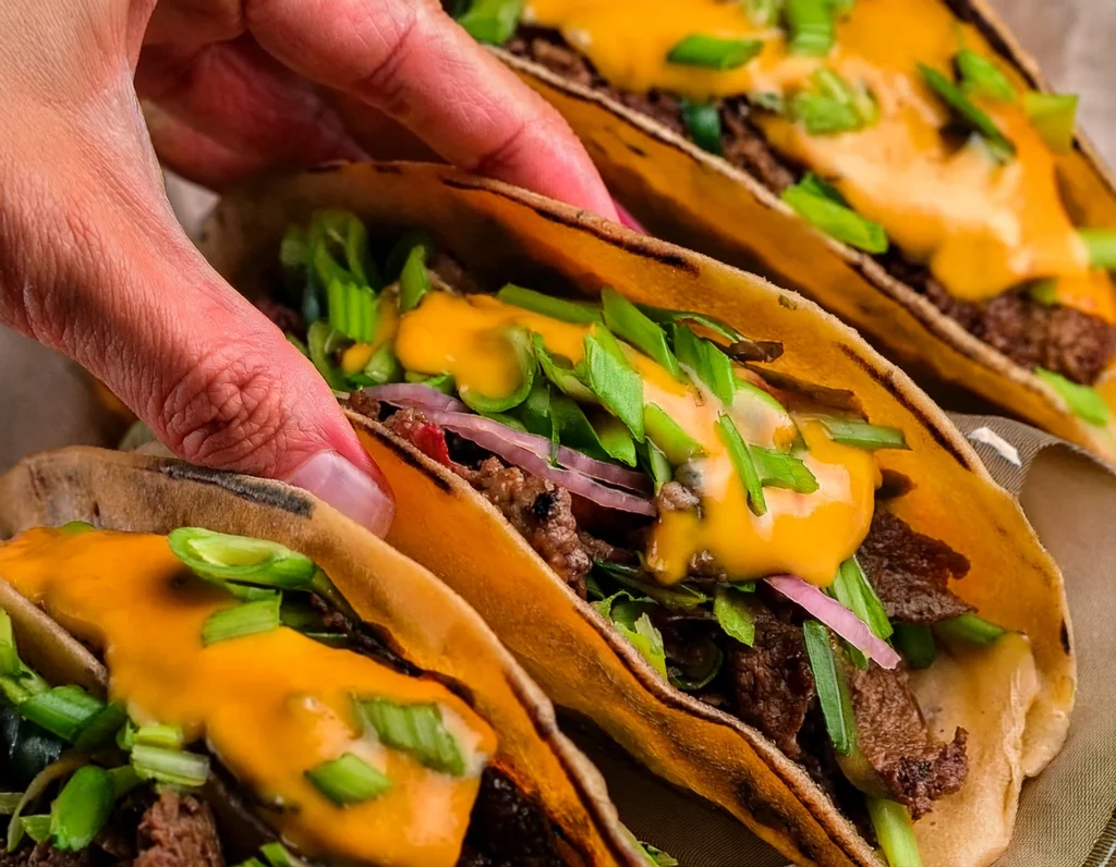 smash burger tacos