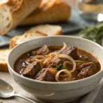 french onion and beef soup