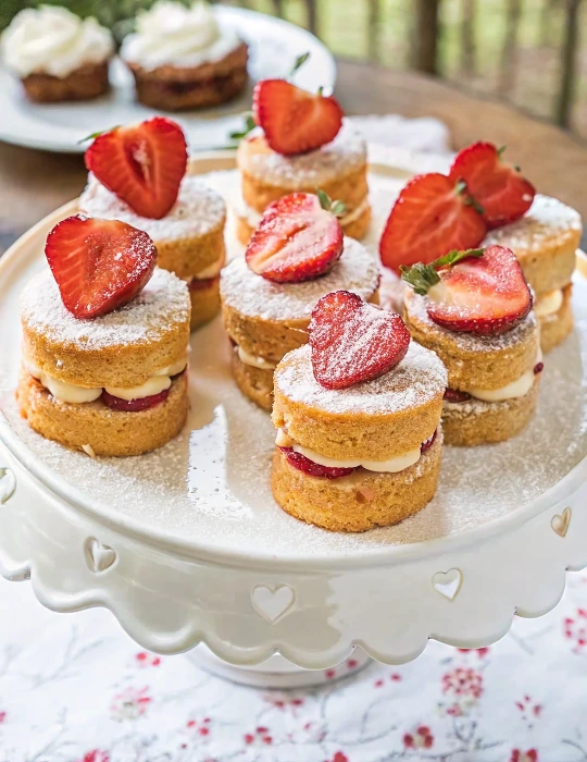 Strawberry Shortcake Mini Cakes