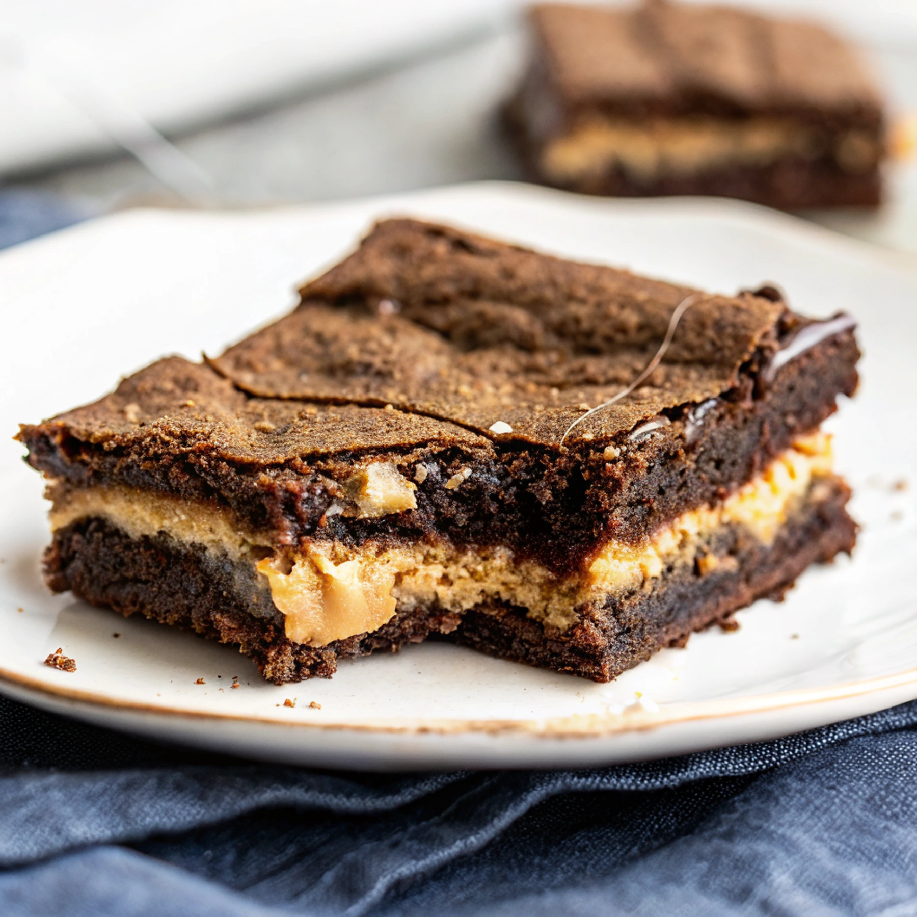 Peanut Butter Stuffed Brownies