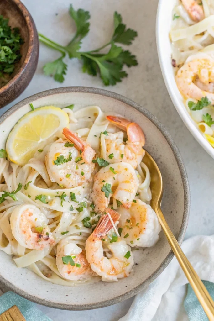 Lemon Garlic Shrimp Pasta