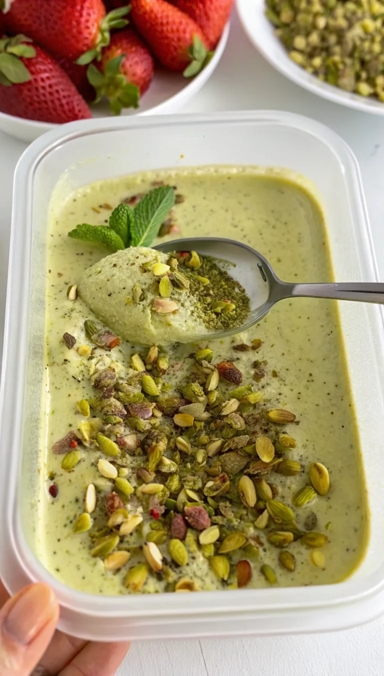Healthier Pistachio Ice Cream