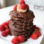 Healthy Chocolate Banana Pancakes