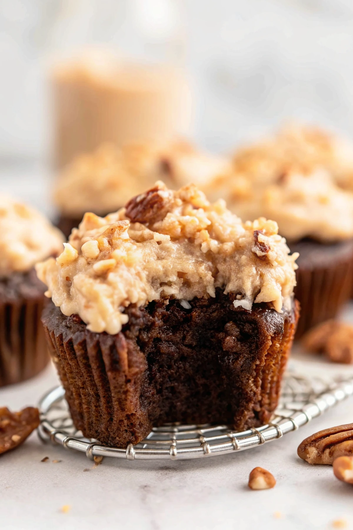 German Chocolate Cupcakes