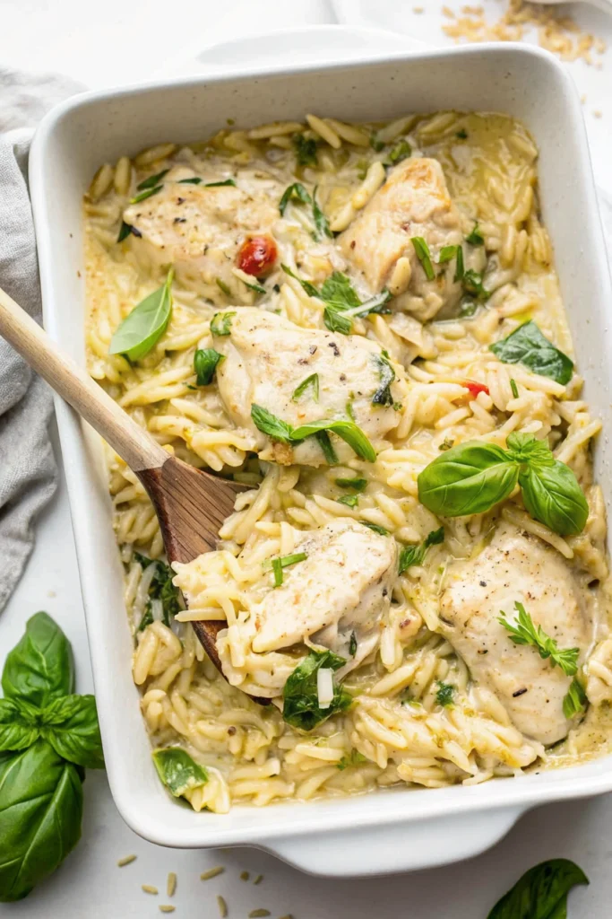 Baked Chicken Orzo