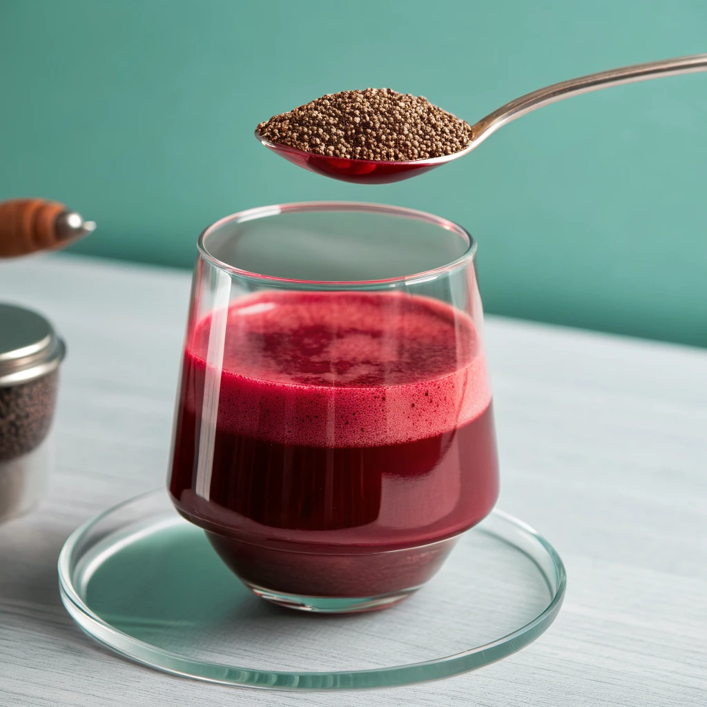 Beetroot Juice and Chia Seeds