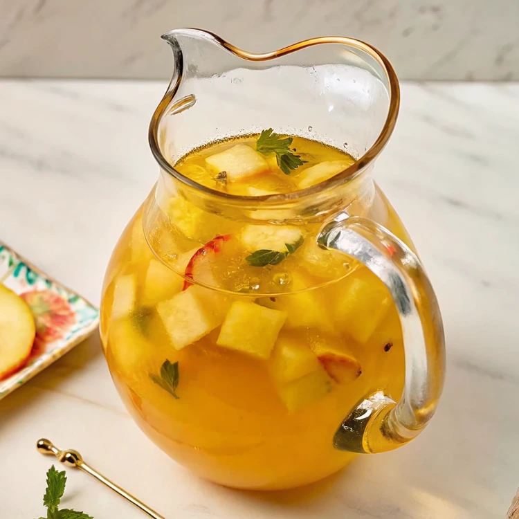 No-Added-Sugar Peach-Pineapple Mocktail