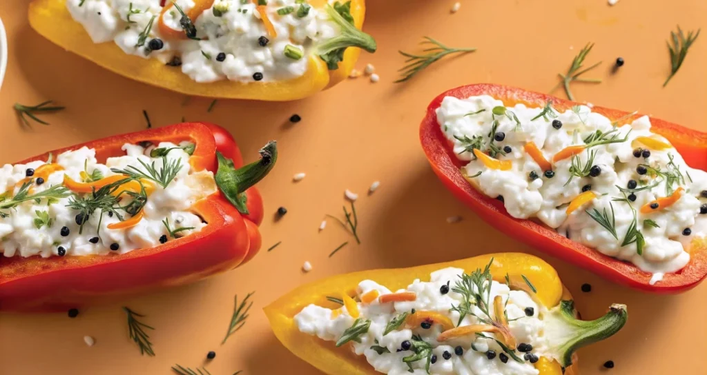 Cottage Cheese Stuffed Mini Peppers