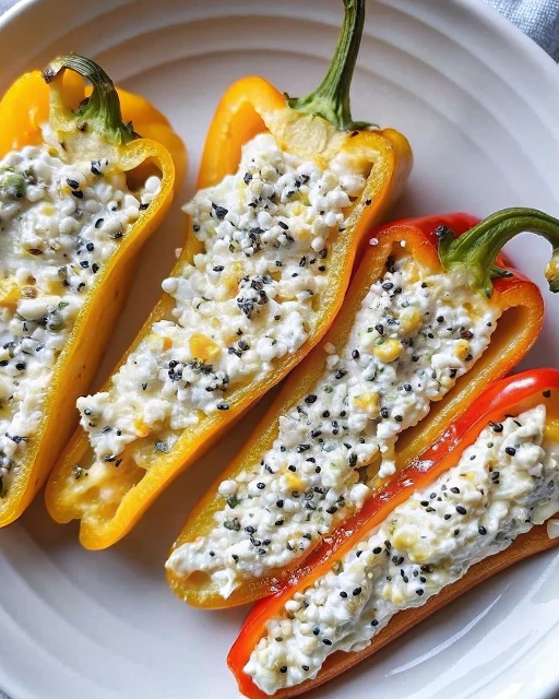 Cottage Cheese Stuffed Mini Peppers