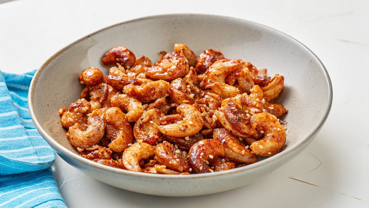 Healthy Sesame Honey Roasted Cashews No Sugar