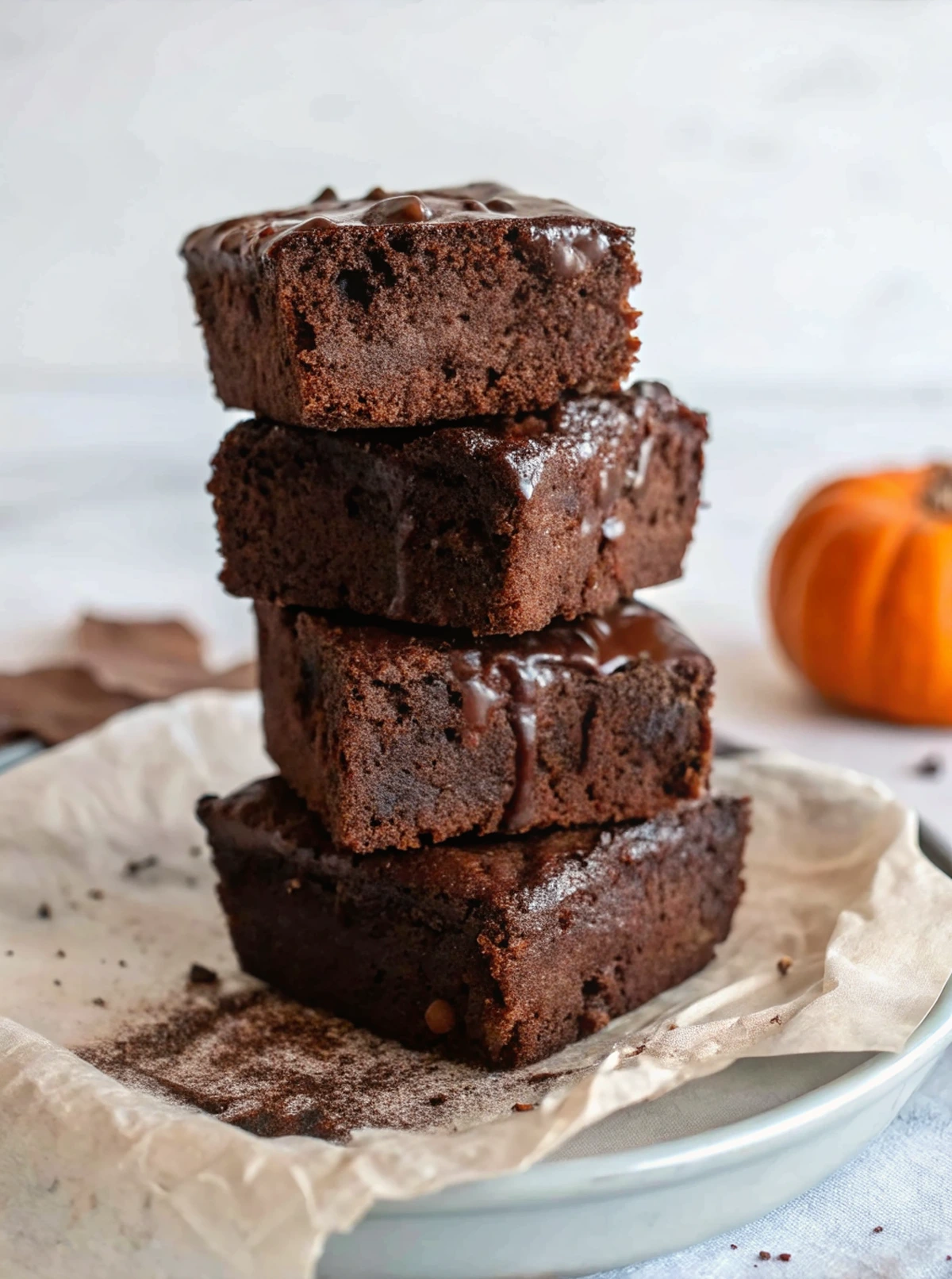 Healthy Pumpkin Brownies