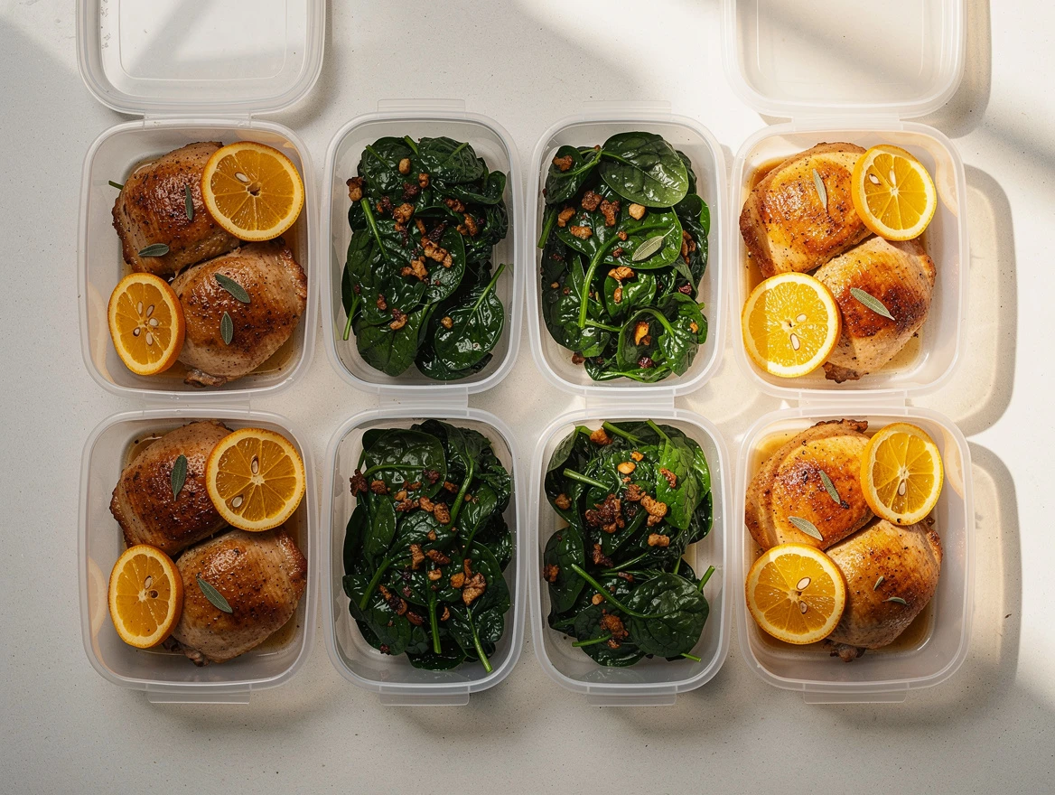 Chopped diabetic chicken salad with fresh vegetables and avocado slices