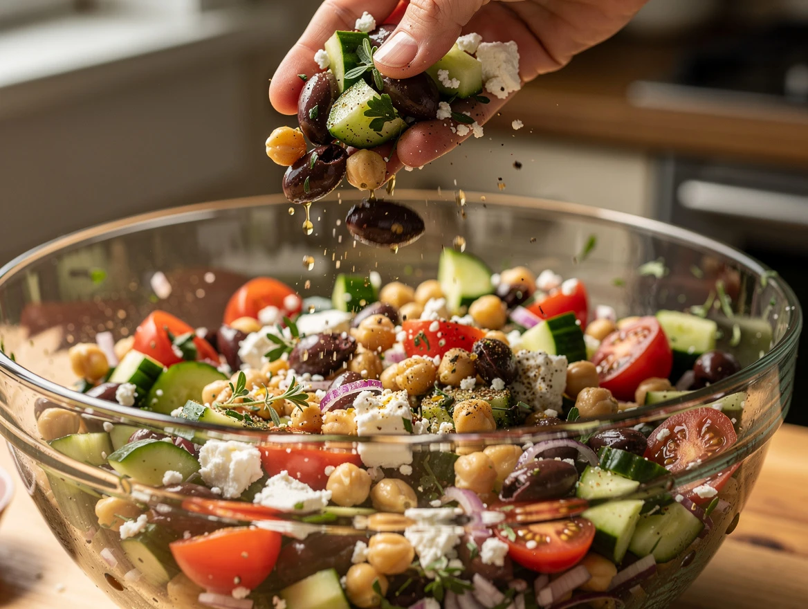 Close-up of fresh vegetables and healthy ingredients for potluck recipes