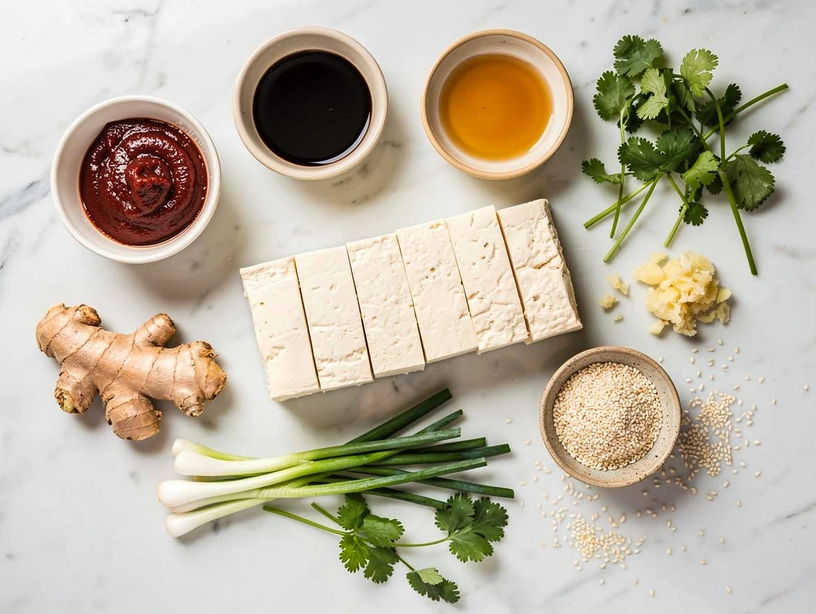 Cooking techniques for healthy Korean recipes with wok and fresh ingredients