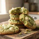 matcha cookies with white chocolate